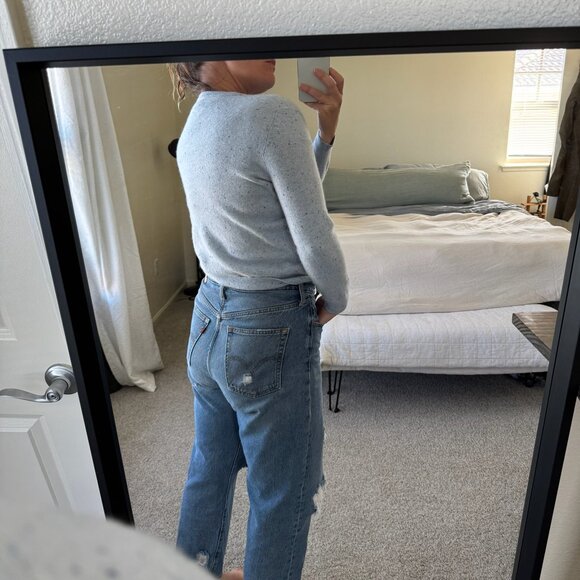 J. Crew Everyday Cashmere Crewneck Knit Sweater in Donegal Size Medium - Picture 5 of 6